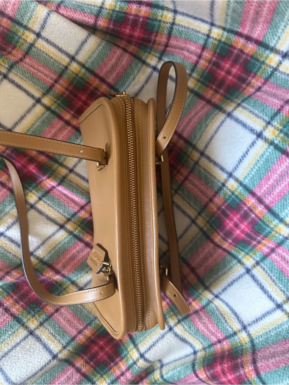Coach Tan Leather Double-Strap Swing Bag - Picture 8 of 9